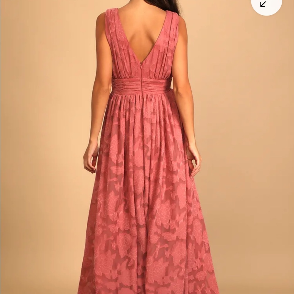 Sweet Sophistication Vintage Rose Burnout Floral Maxi Dress